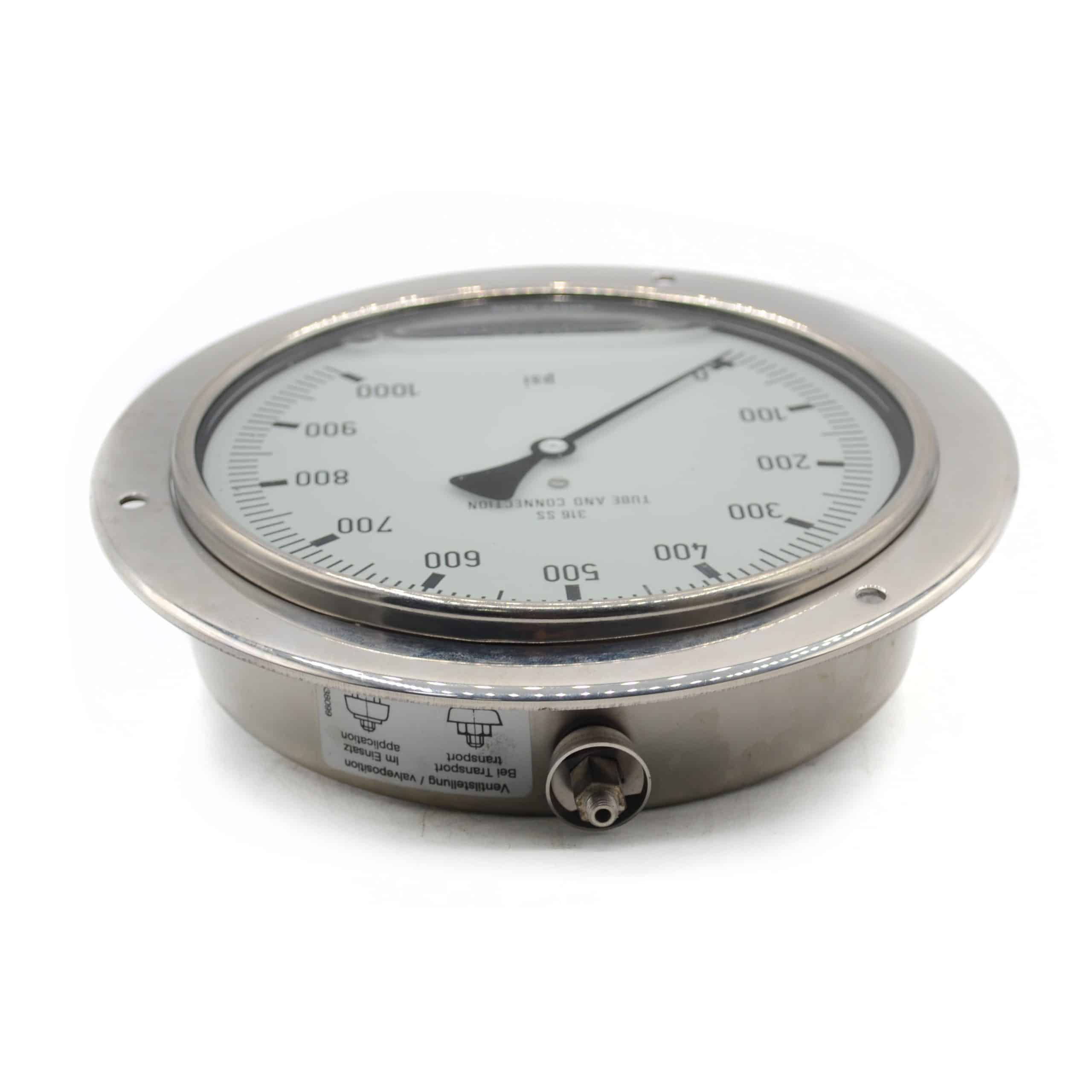 MANÓMETRO 0-1000 PSI – 6″ X 1/2″NPT WIKA