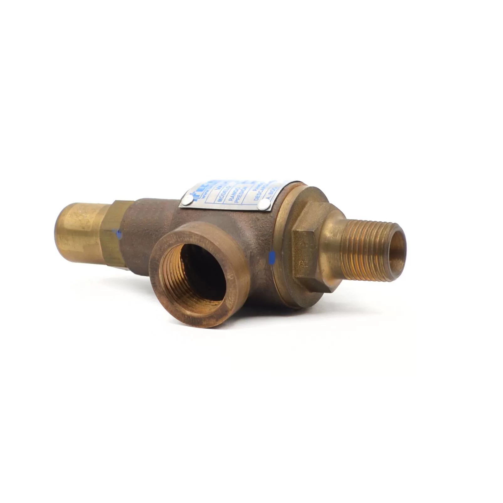 VÁLVULA DE ALIVIO TECVAL V.A. 1/2″ X 3/4″ RANGO DE 100-200 P