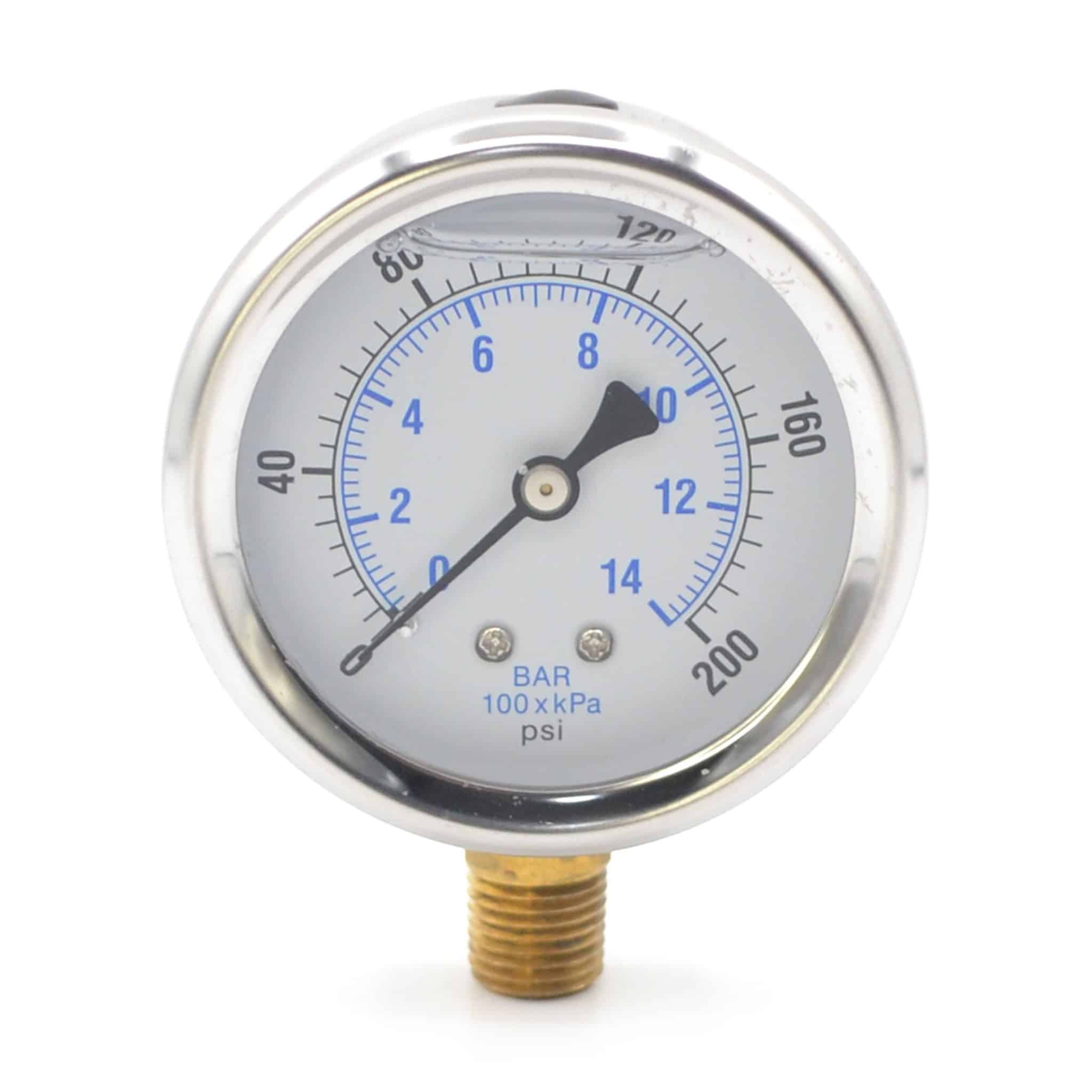 MANÓMETRO 0-200 PSI DE 2 1/2″ X 1/4″NPT