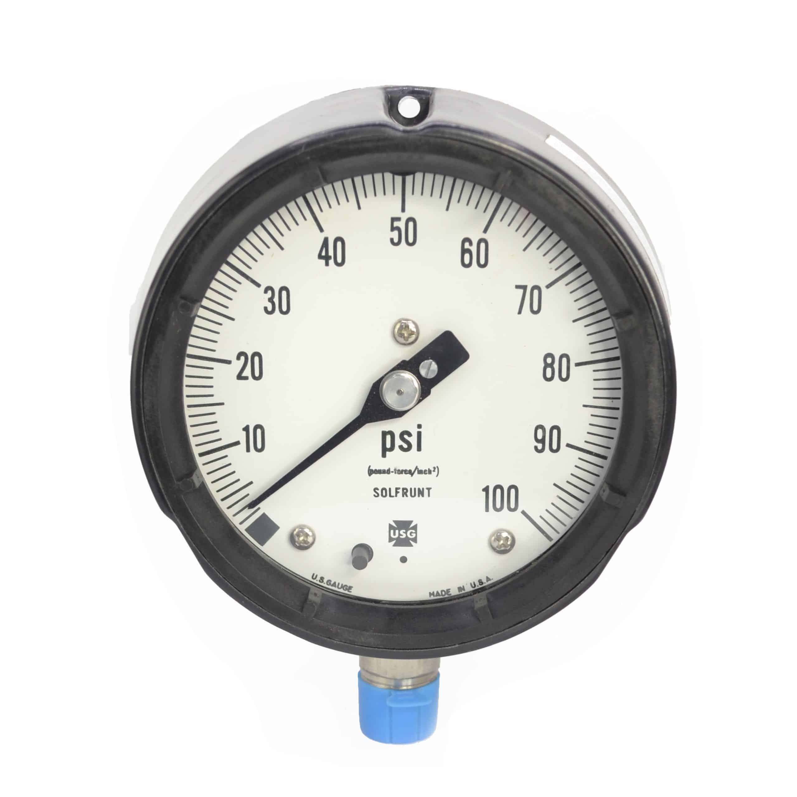 MANÓMETRO 0-100 PSI DE 4 1/2″ X 1/2″NPT