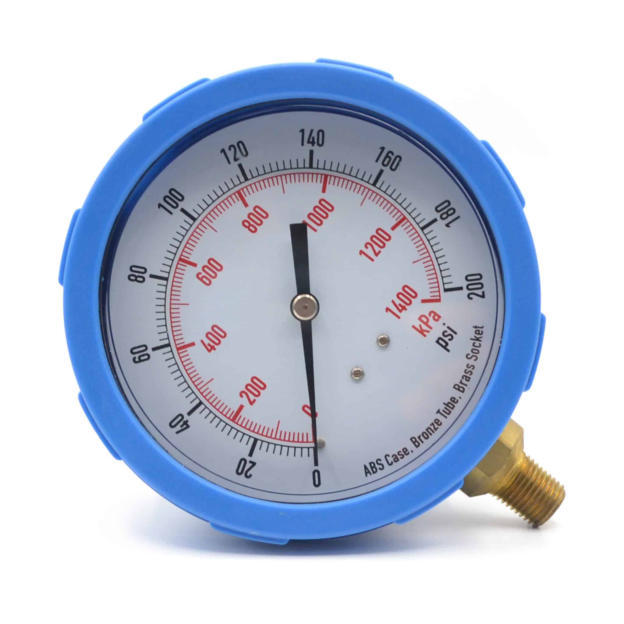 MANÓMETRO 0-200 PSI – 4″ X 1/4″NPT SIN