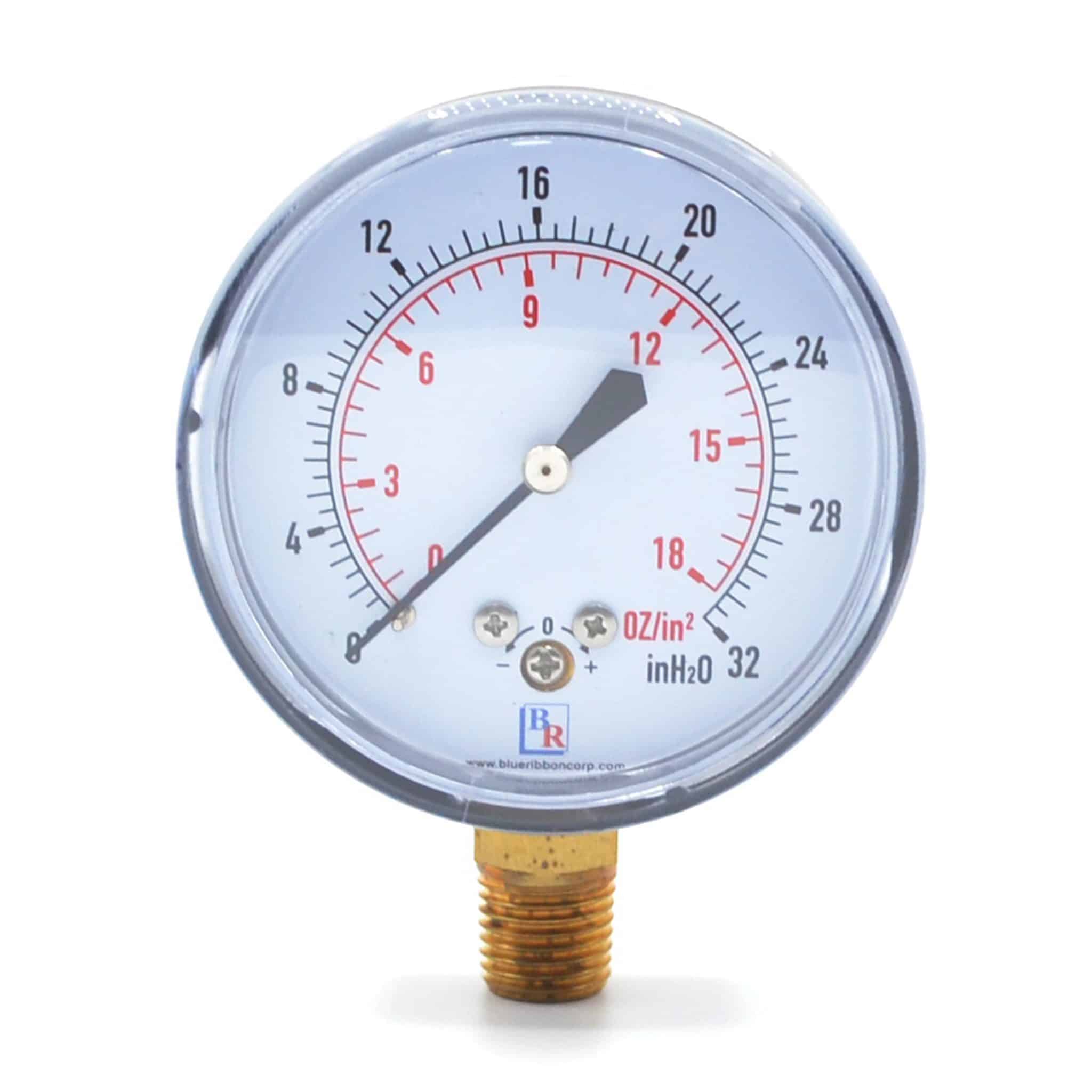 MANÓMETRO 0-32″ H2O – 2 1/2″ X 1/4″NPT