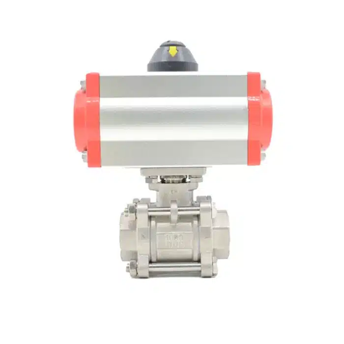 VALVULA ESFERICA 1″ CON ACTUADOR NEUMATICO ACERO INOXIDABLE