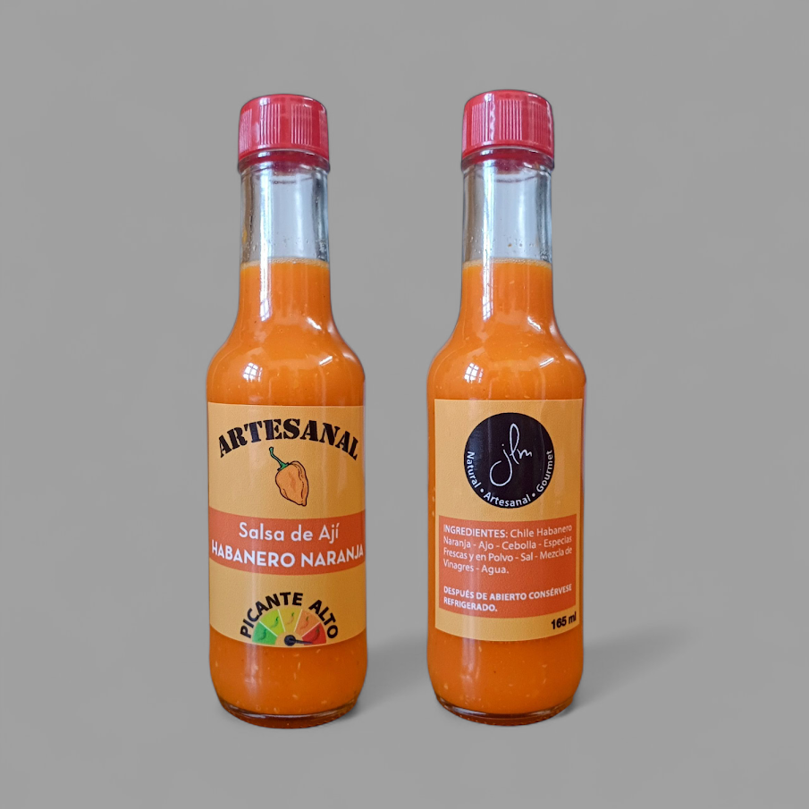 Salsa de habanero naranja 90 ml. y 165 ml.