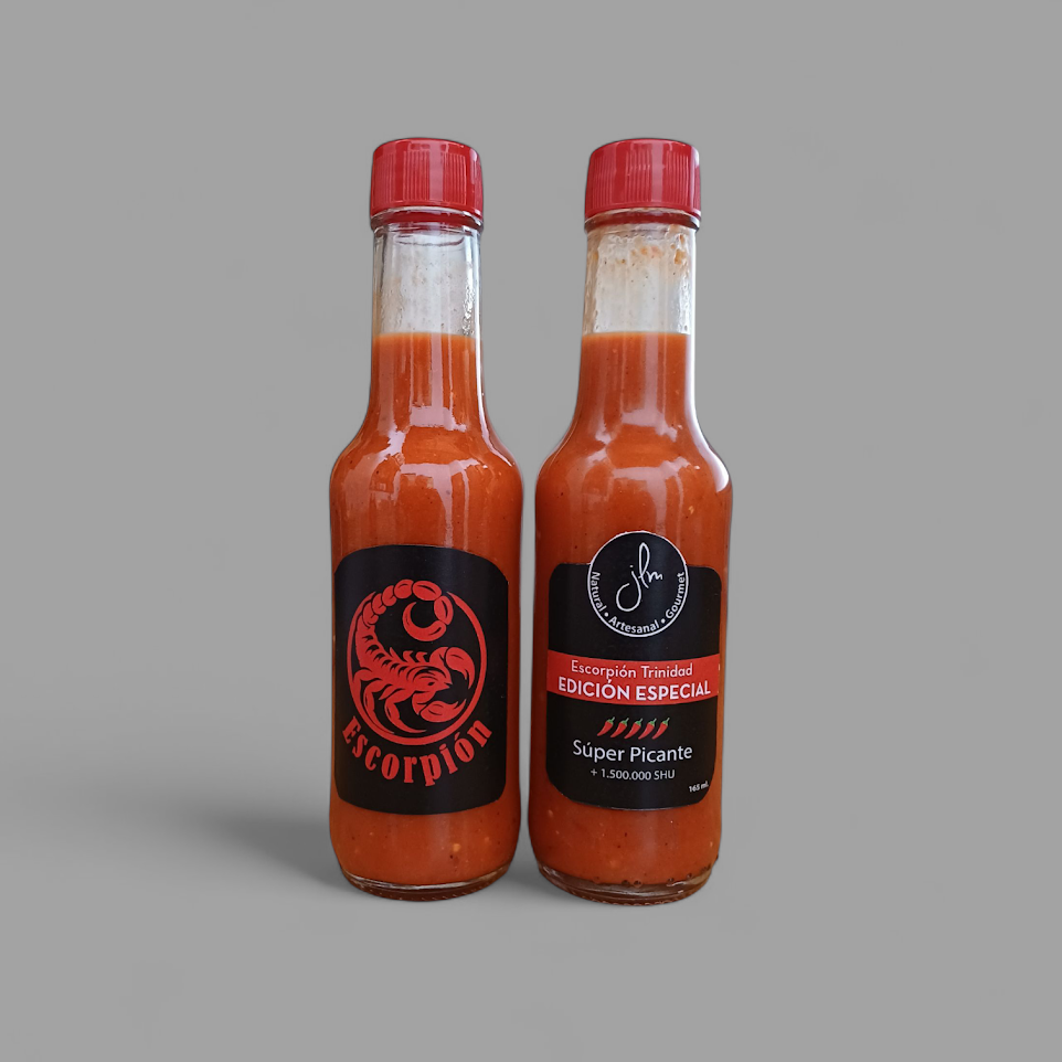 Salsa de chile trinidad escorpión 90 ml. y 165 ml.