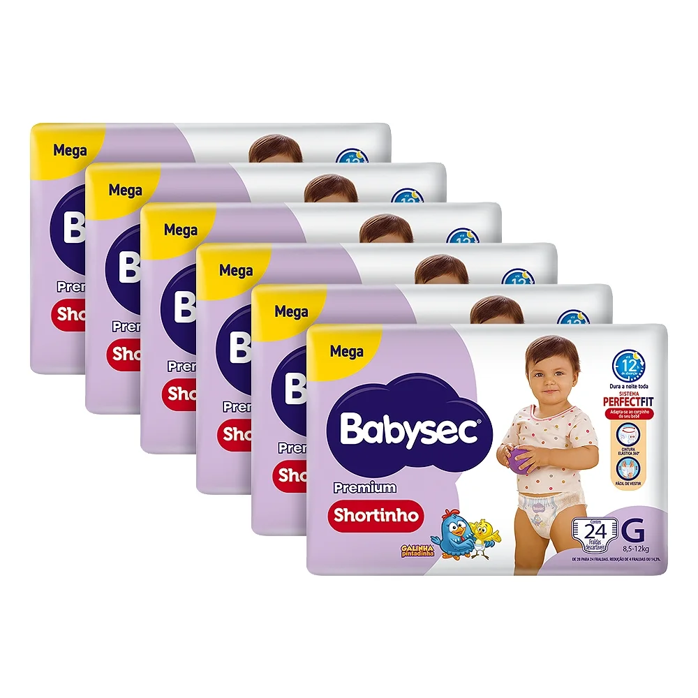 Fraldas Babysec Premium Shortinho