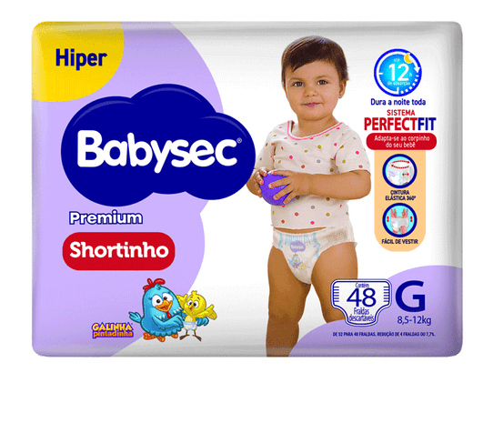Fraldas Babysec Premium Shortinho
