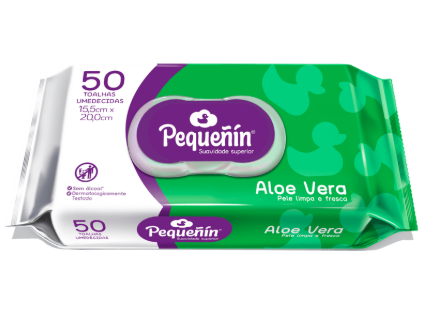 Pequeñin Toalhas Umedecidas Aloe Vera