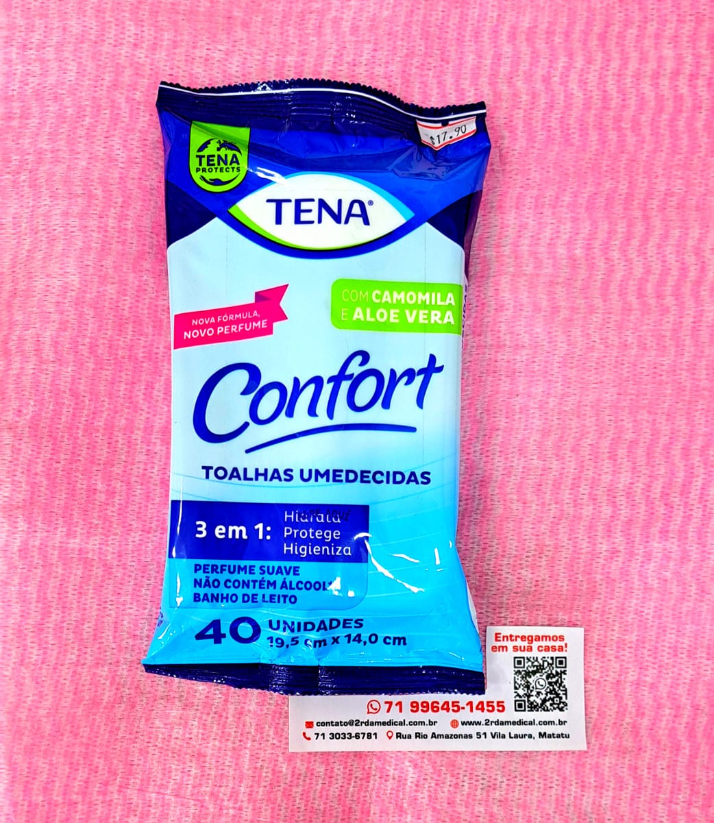 Lenço Toalhas Umedecidas Tena Confort 40 unid.