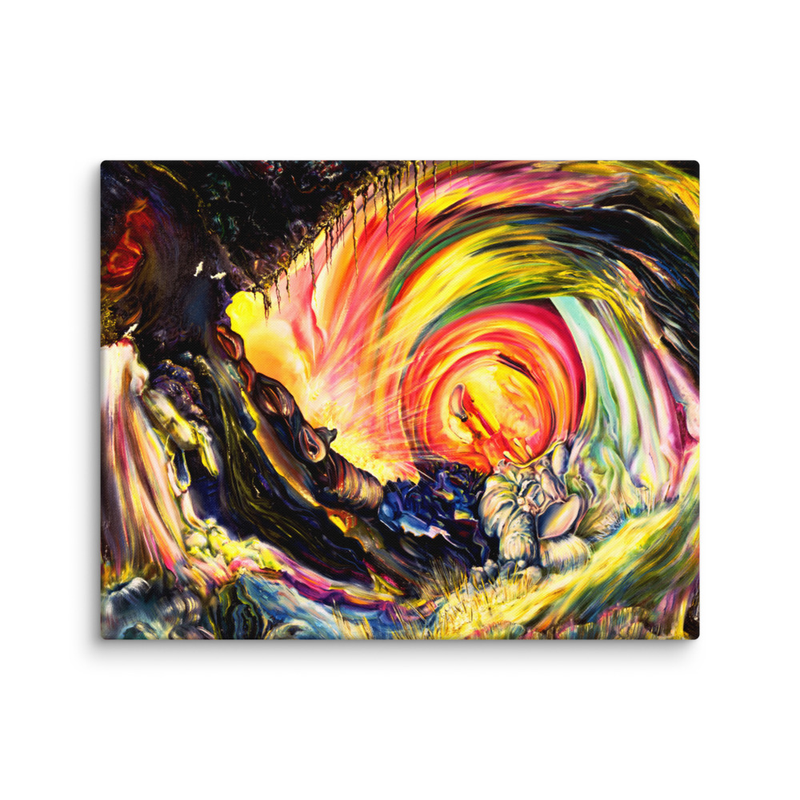 Abstract Colorful Swirl Canvas
