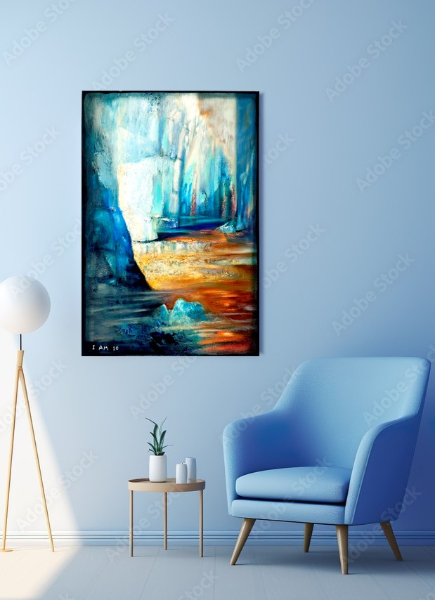 Landscape Fantasy Gathering The Force of Elements Oil on Canvas Painting 24"x36"