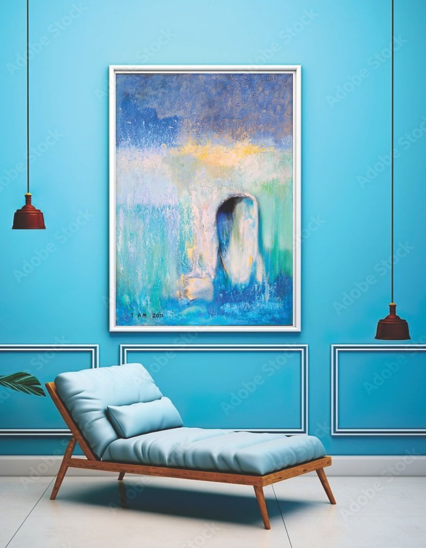 Abstract Wall Art Ice Door Arctic Landscape Abstract Print on Canvas