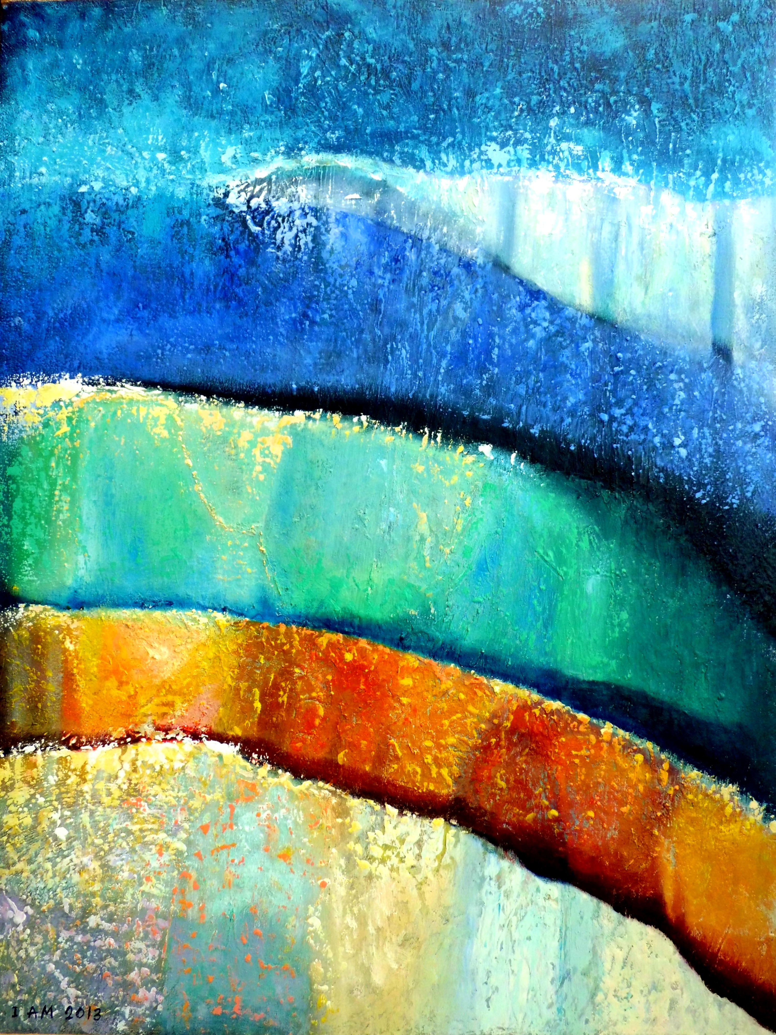 Abstract Wall Art Layers Of Light Prints on Canvas