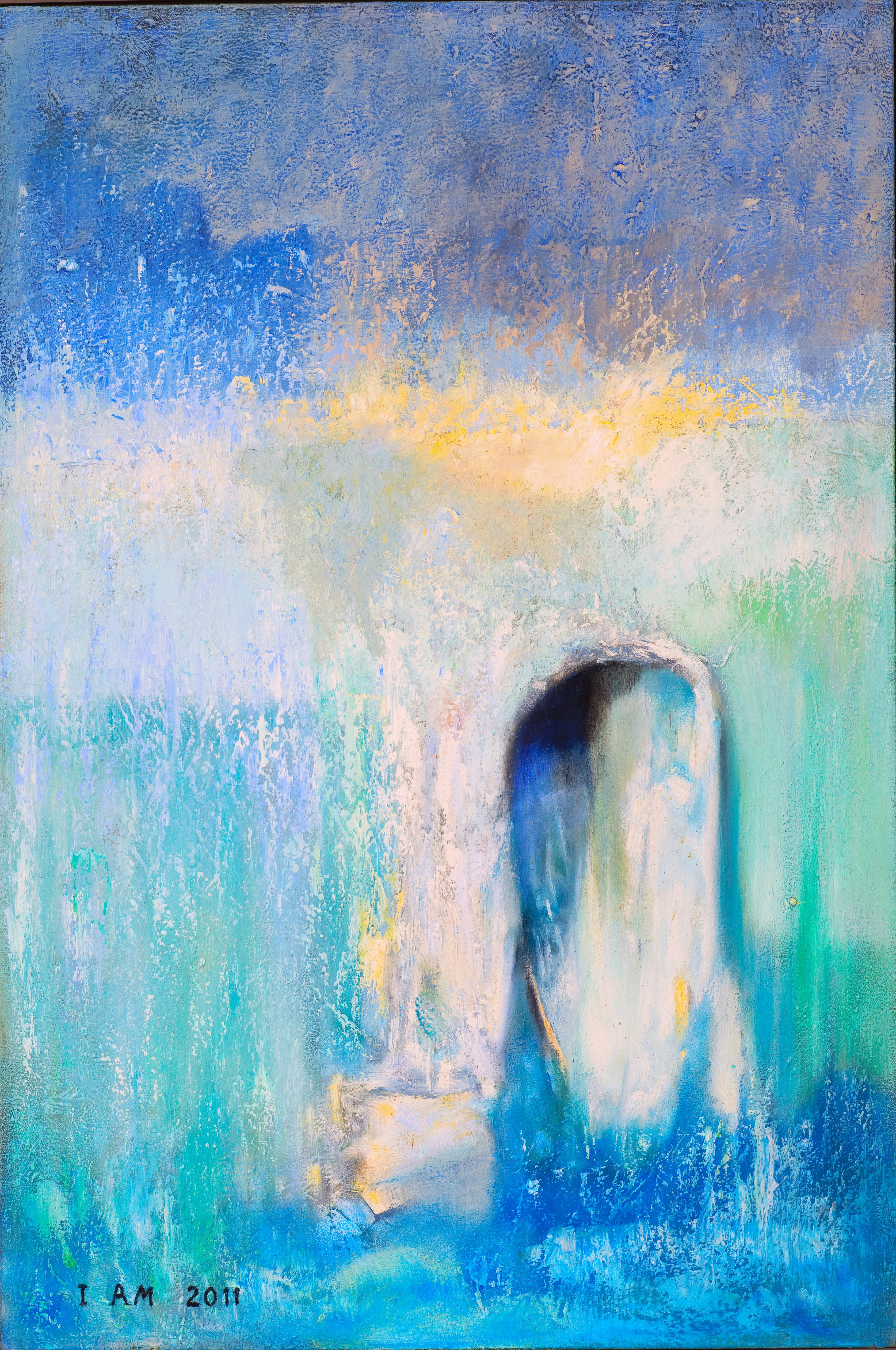 Abstract Wall Art Ice Door Arctic Landscape Abstract Print on Canvas