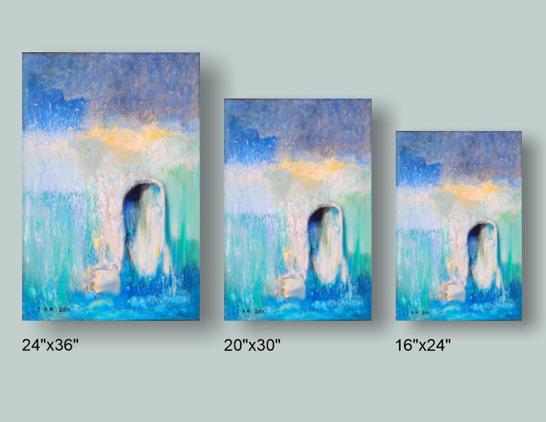 Abstract Wall Art Ice Door Arctic Landscape Abstract Print on Canvas