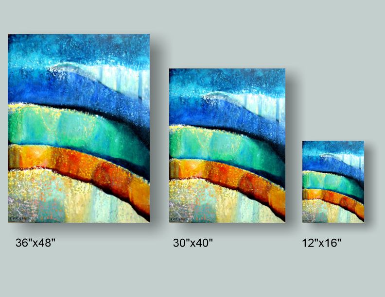 Abstract Wall Art Layers Of Light Prints on Canvas