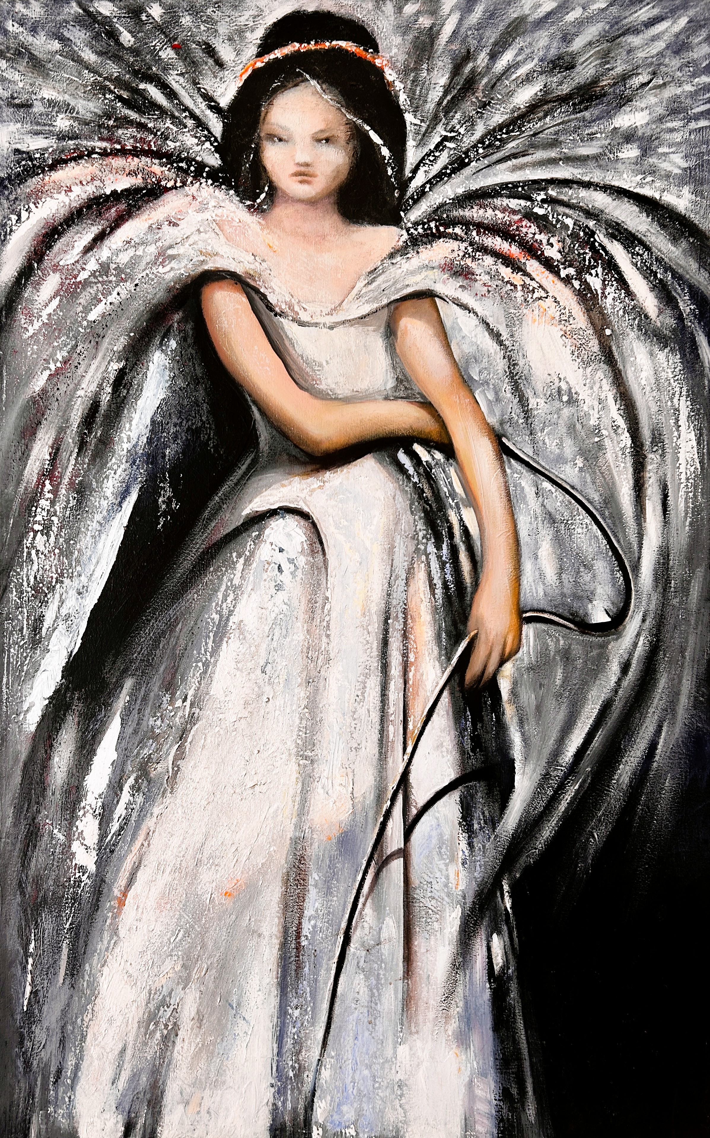 Elegant Angel Portrait Painting