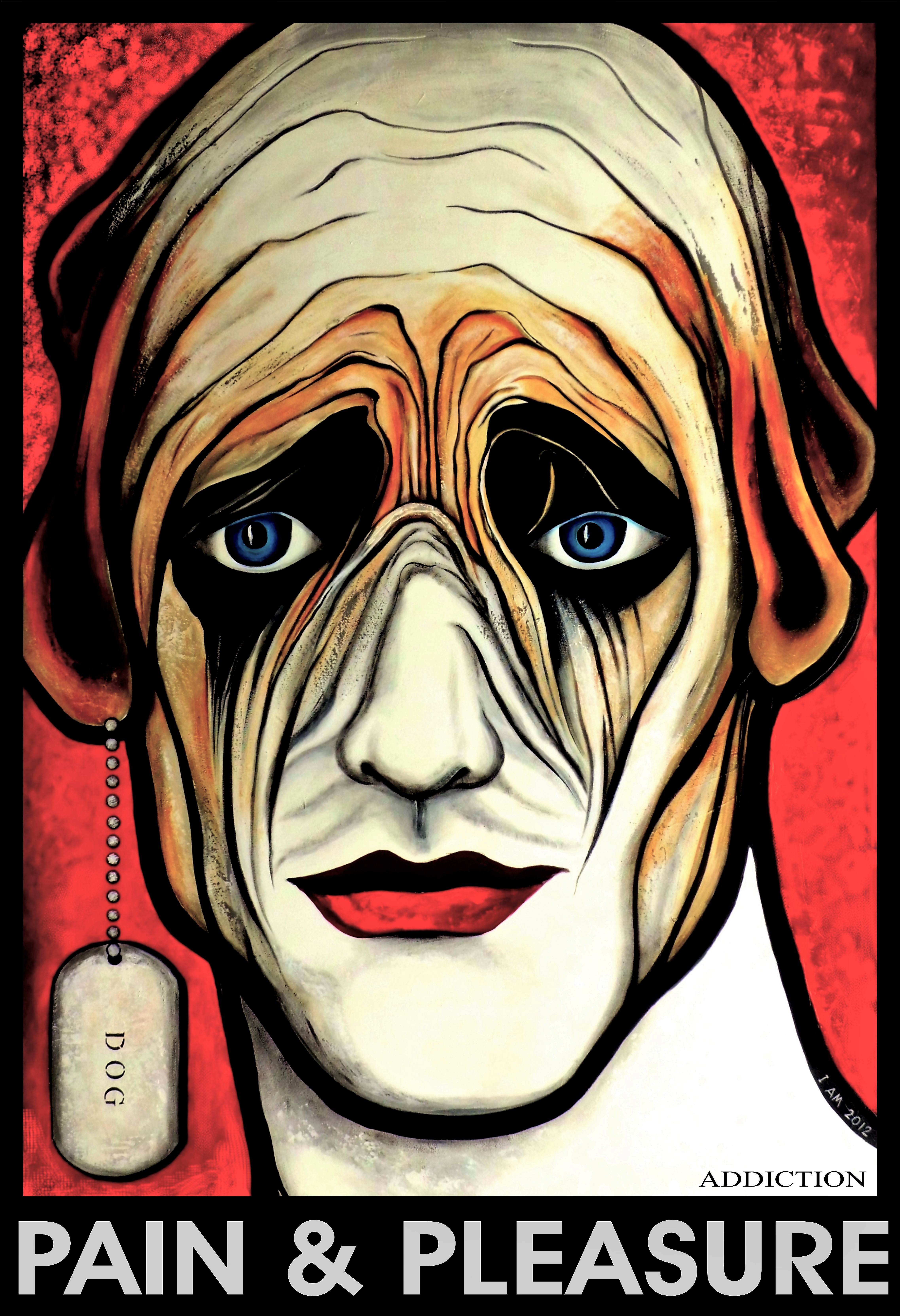 Pain & Pleasure Poster Original Painting 4ft x 6ft