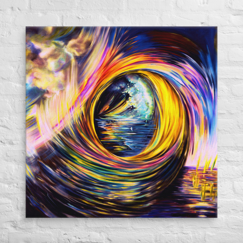 Abstract Final Ocean Wave Canvas Art