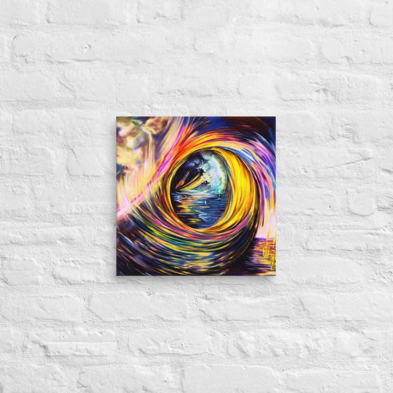 Abstract Final Ocean Wave Canvas Art
