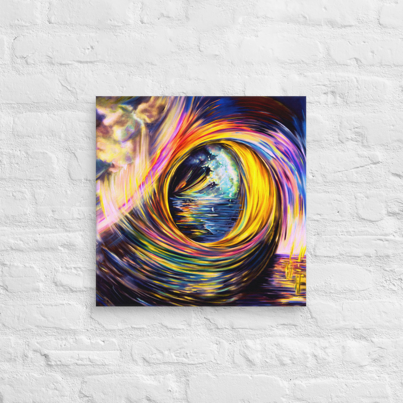 Abstract Final Ocean Wave Canvas Art