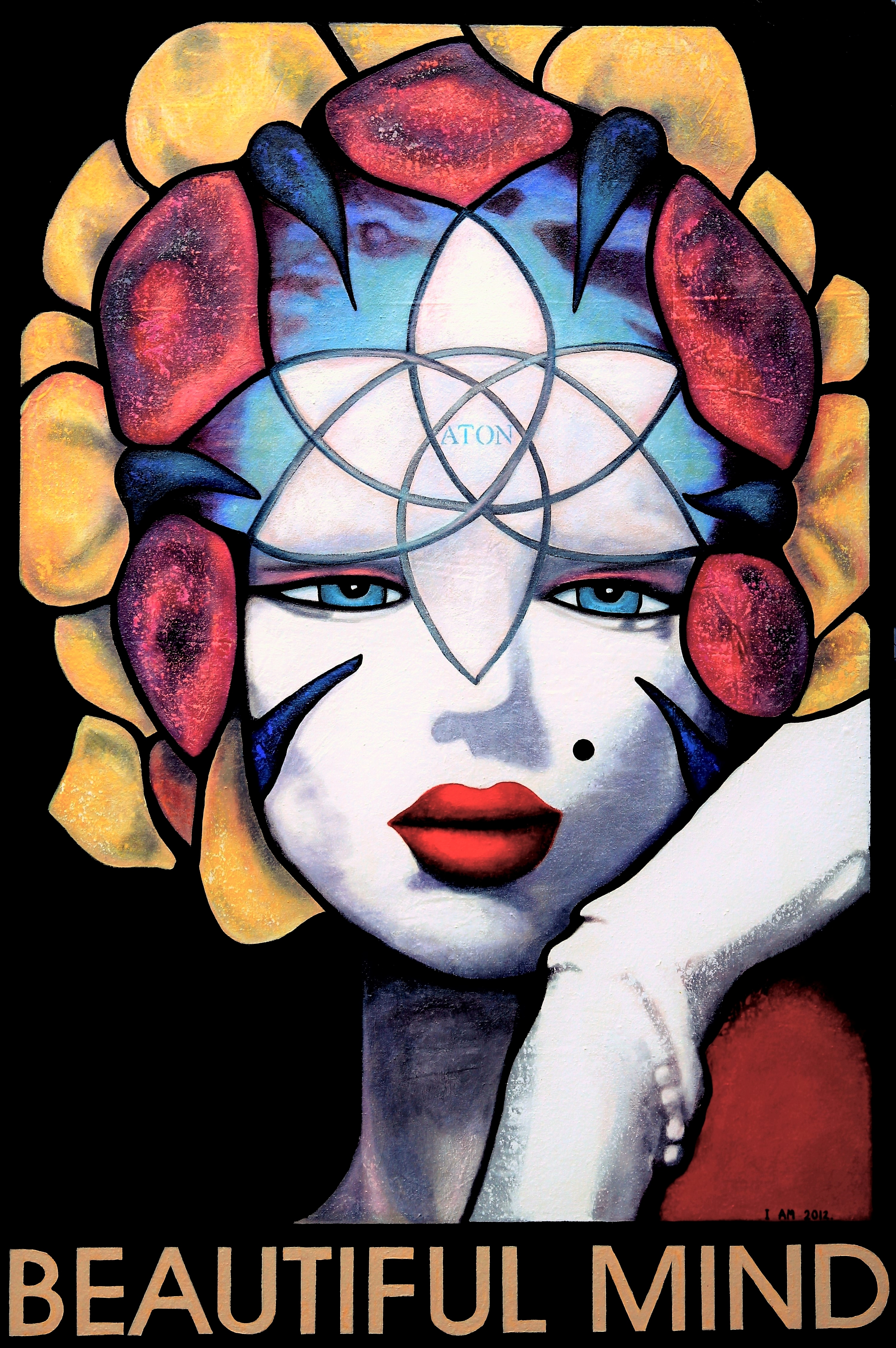 Marylin Monroe Beautiful Mind Art Poster Original Painting SOLD