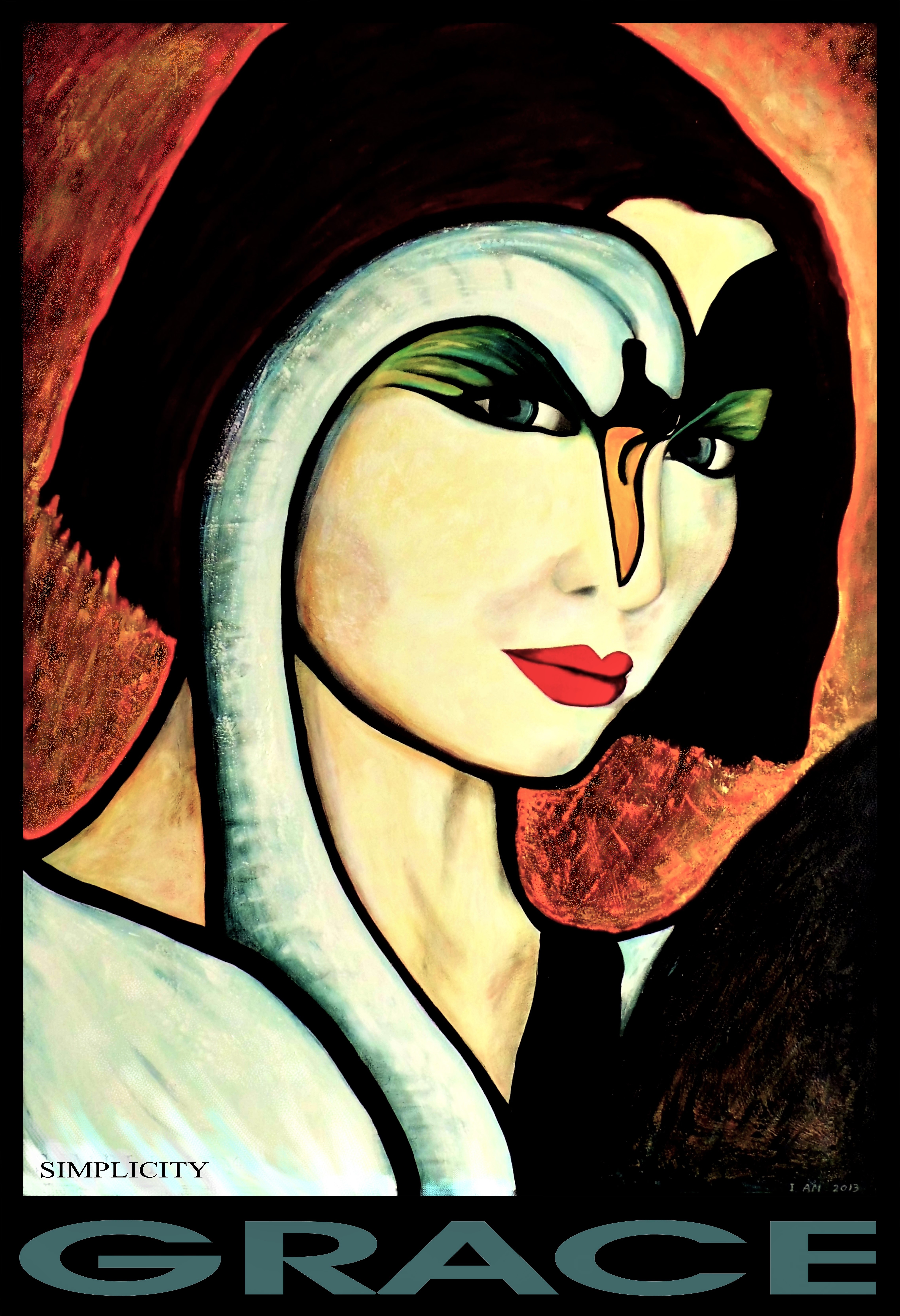 Grace Art in Simplicity Poster Original Painting 4ft x 6ft