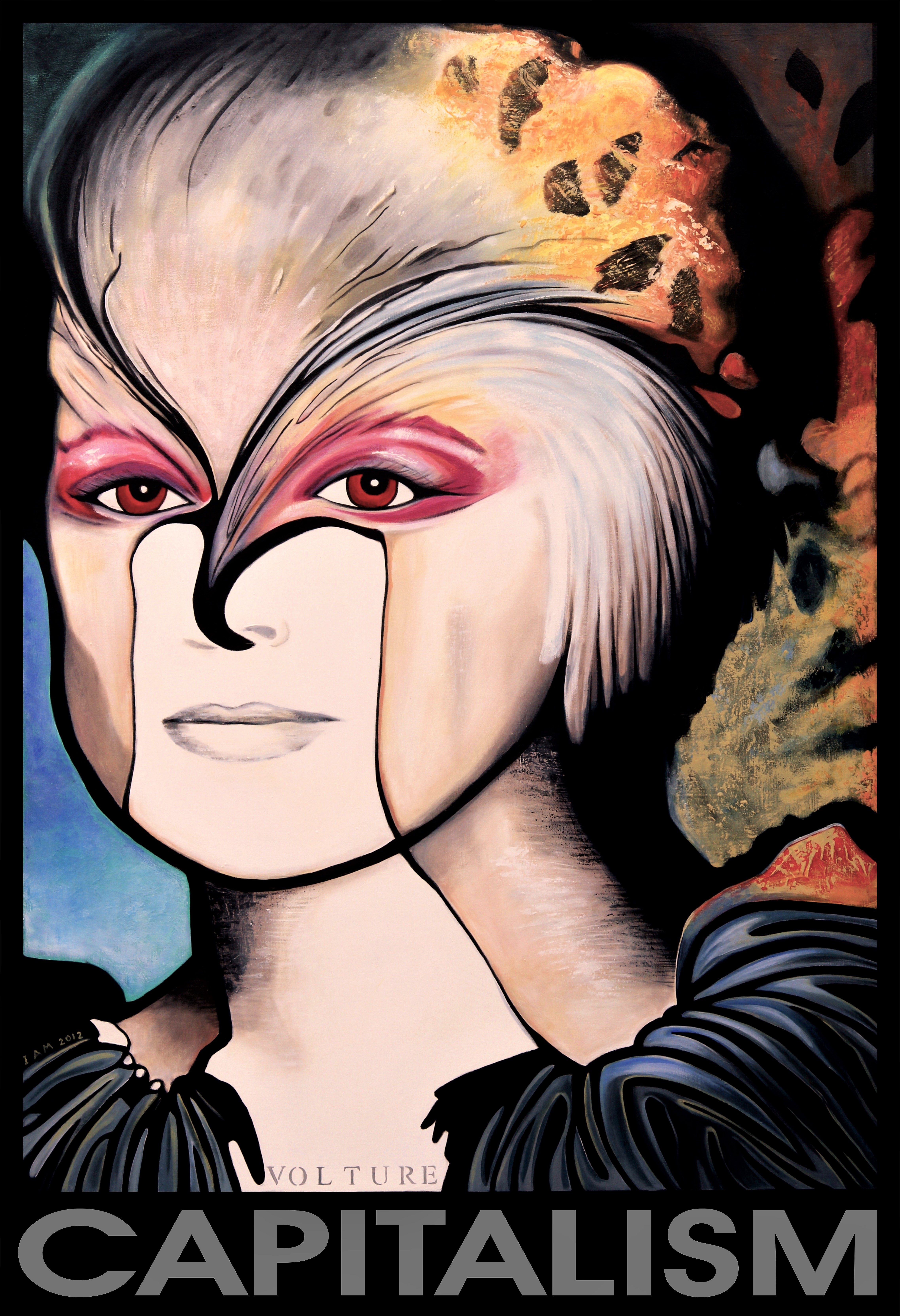 CAPITALISM Art Poster Original Painting 4ft x 6ft