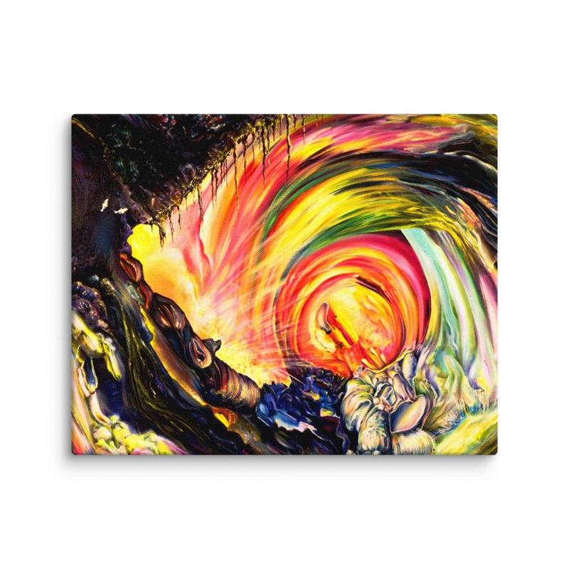Abstract Colorful Swirl Canvas