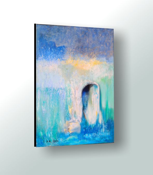 Abstract Wall Art Ice Door Arctic Landscape Abstract Print on Canvas