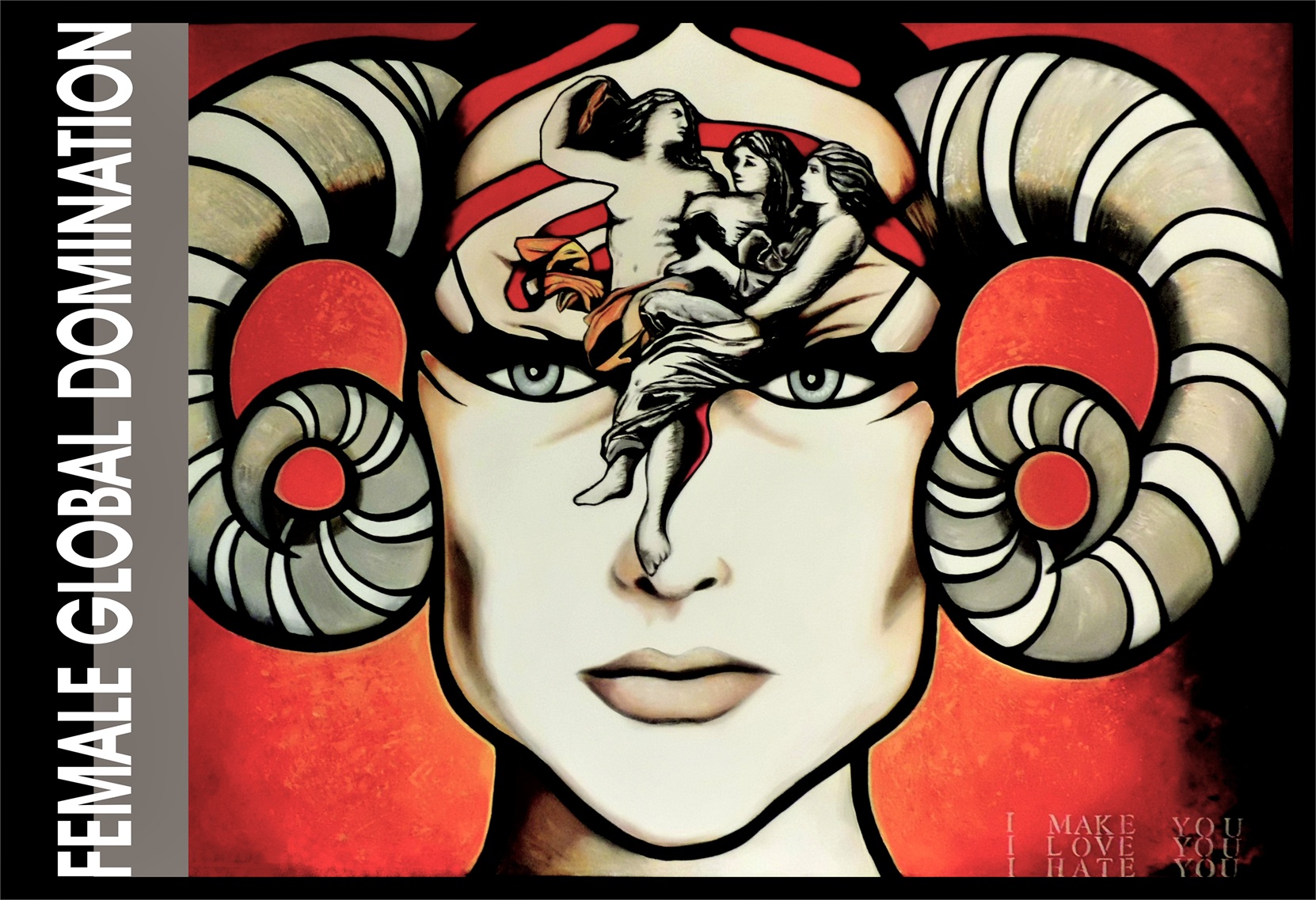 Female Global Domination Original Artwork 6ft x 4ft