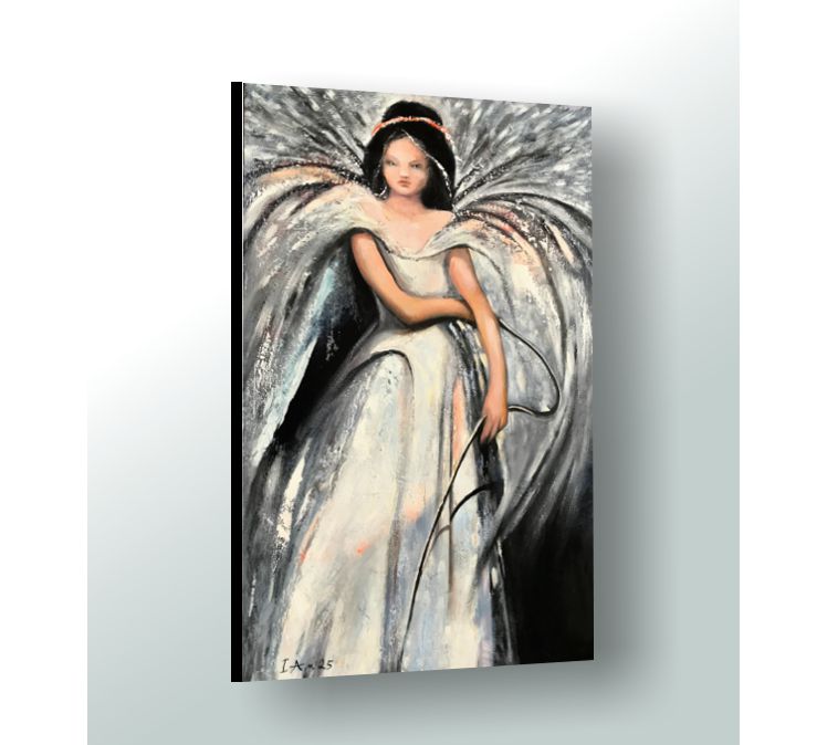 Elegant Angel Figur Painting Size 3 2" x 48" x 0.75"