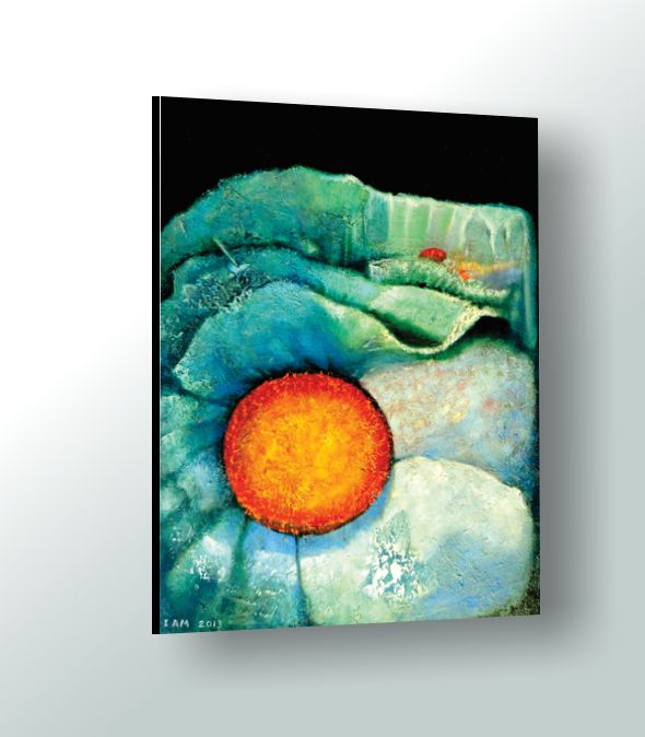 Ice Flower Unforlding  Landscape Painting 30"x40" Acrylic on Canvas