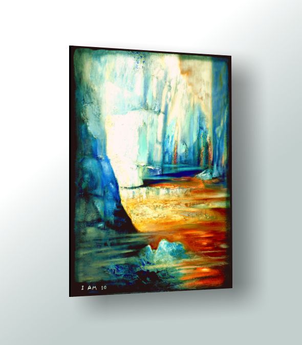 Landscape Fantasy Gathering The Force of Elements Oil on Canvas Painting 24"x36"