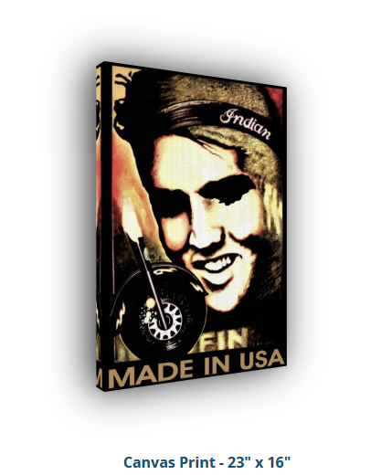 Elvis Presley Indian Motorcycle Poster Original Painting 4ft x 6ft