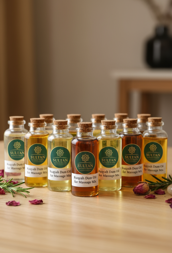 Ruqyah Dum Oil for Massage – Authentic Spiritual Healing Oil by Hazrat Sultan