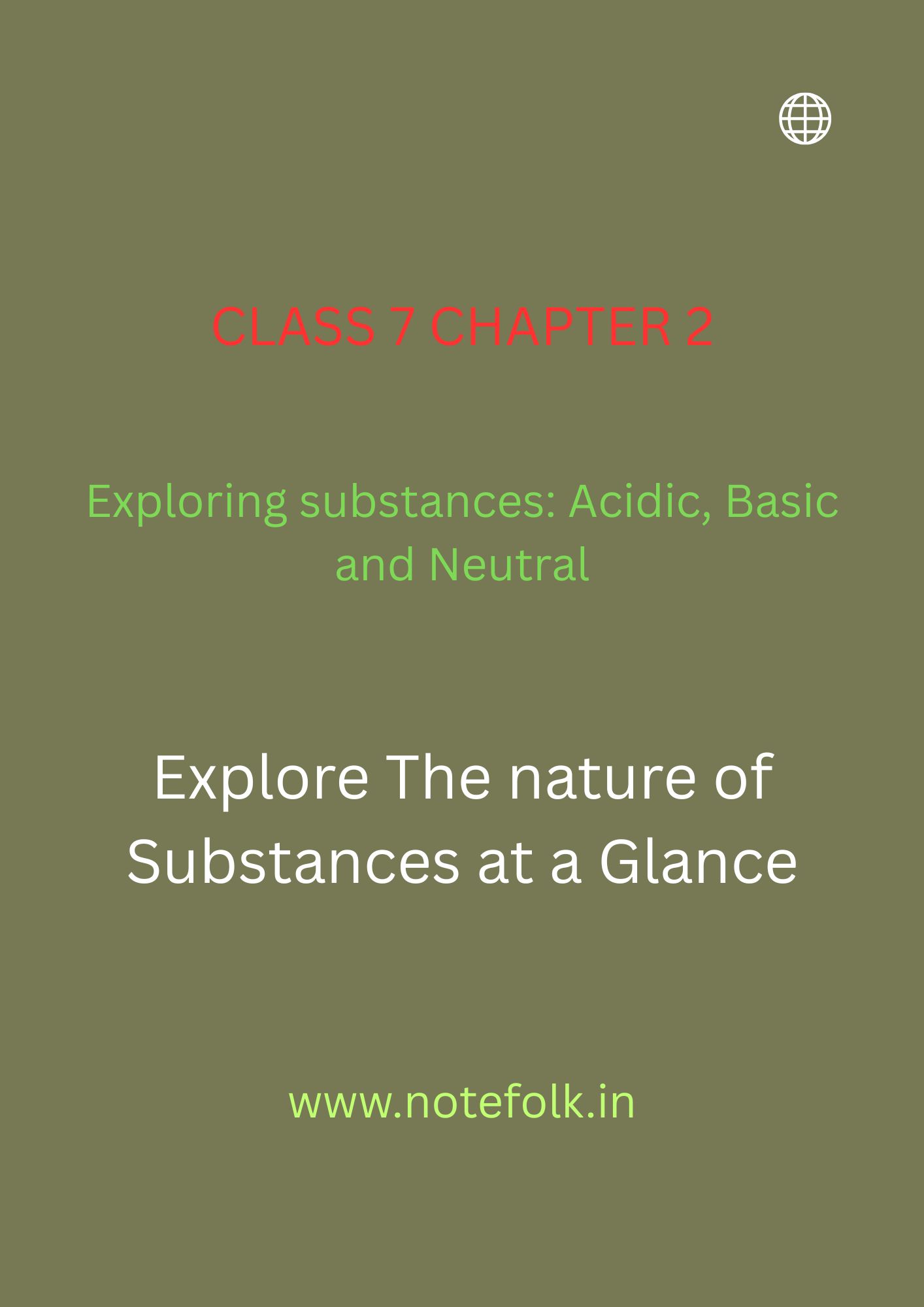Exploring Substances: Acidic, Basic and Neutral