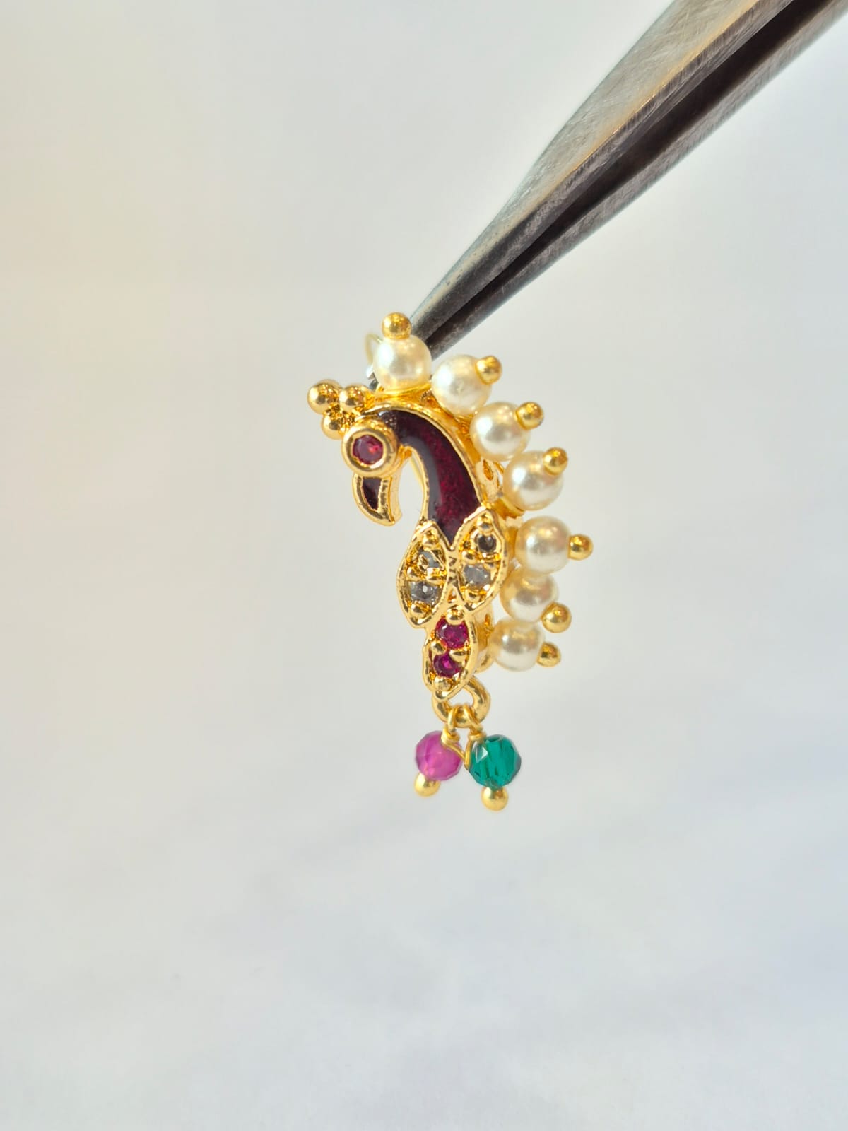 Traditional White Pearl Nath