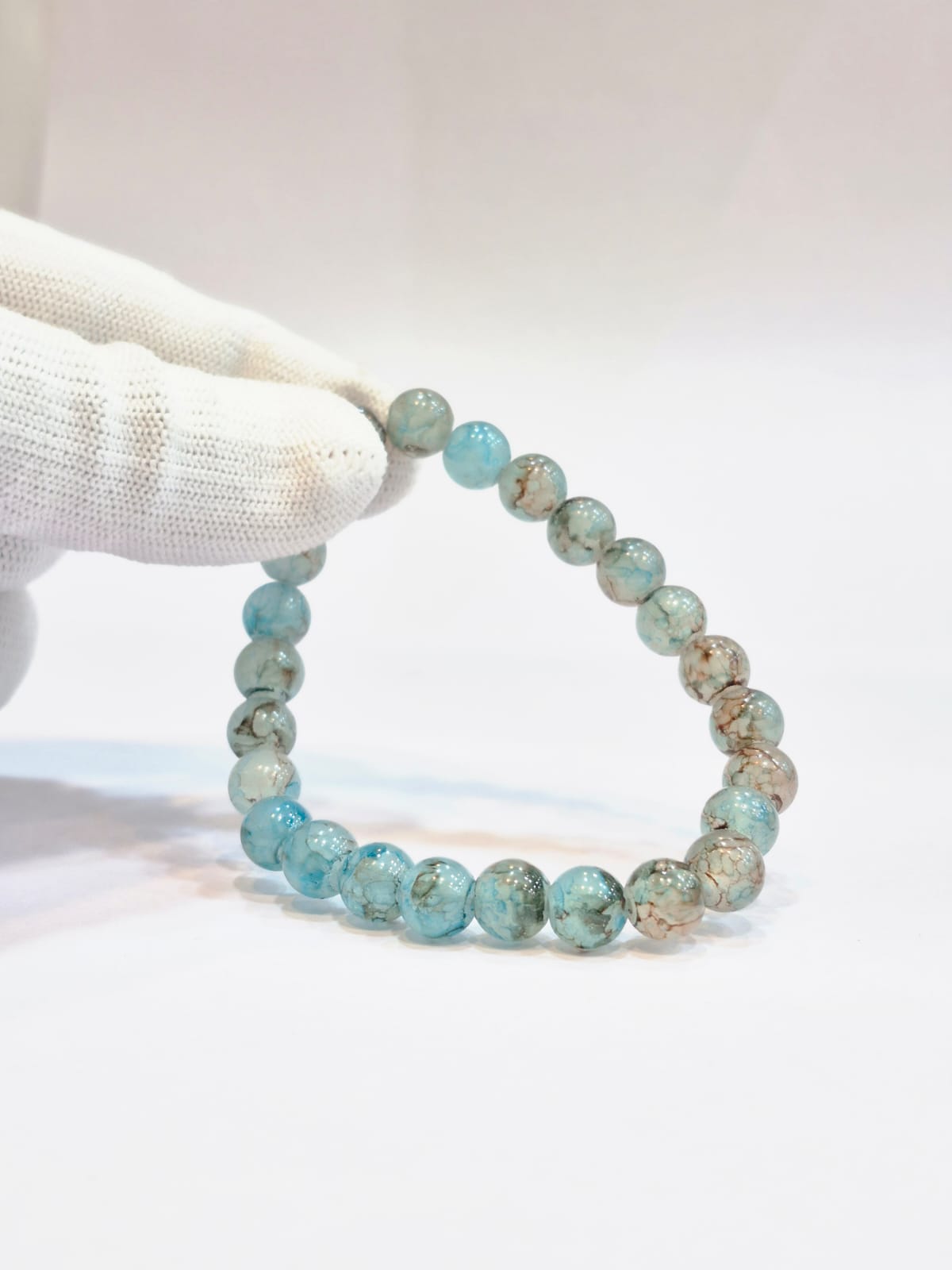 Natural Aquamarine Bead Bracelet