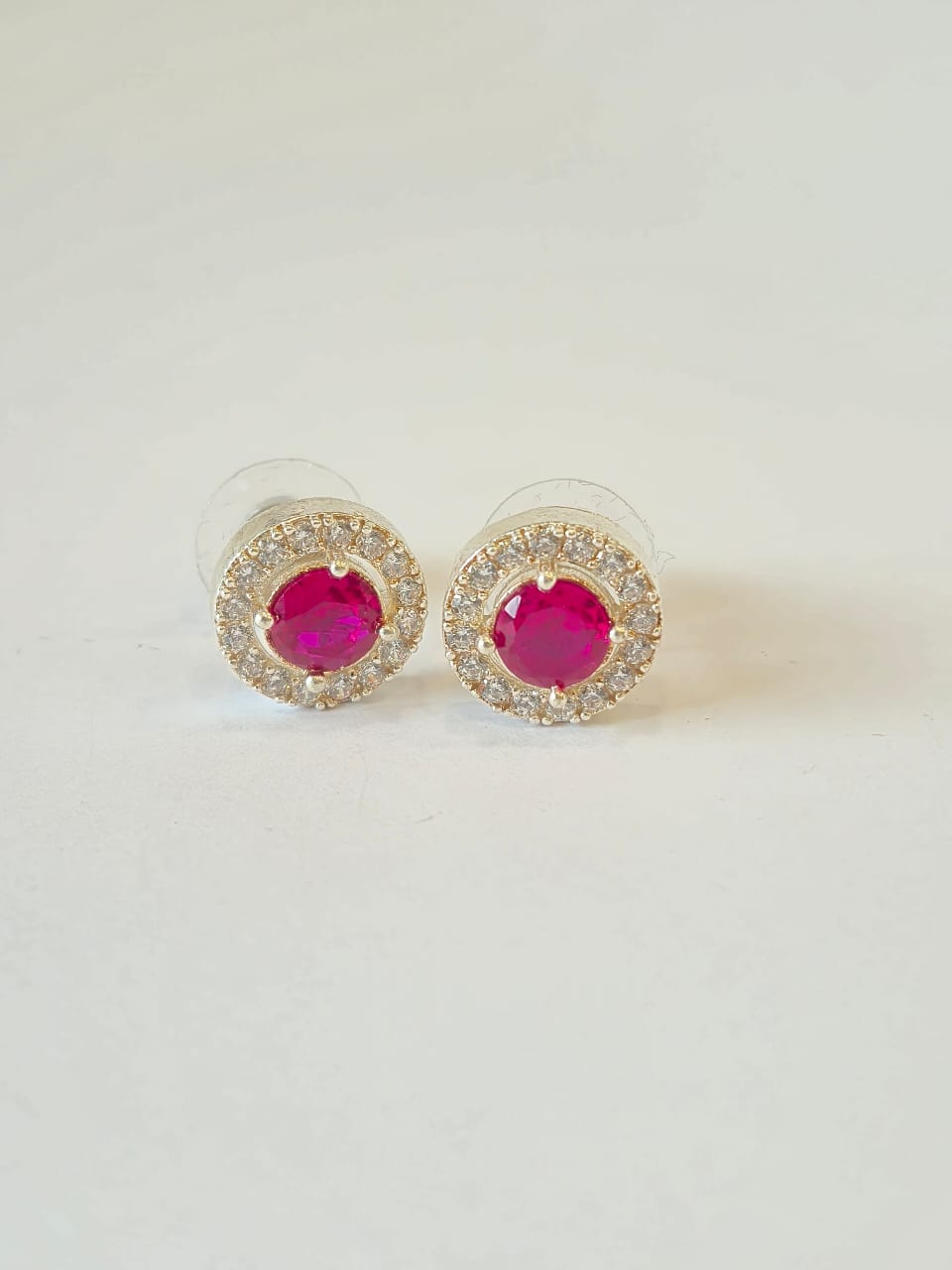 Elegant Ruby Stud Earrings