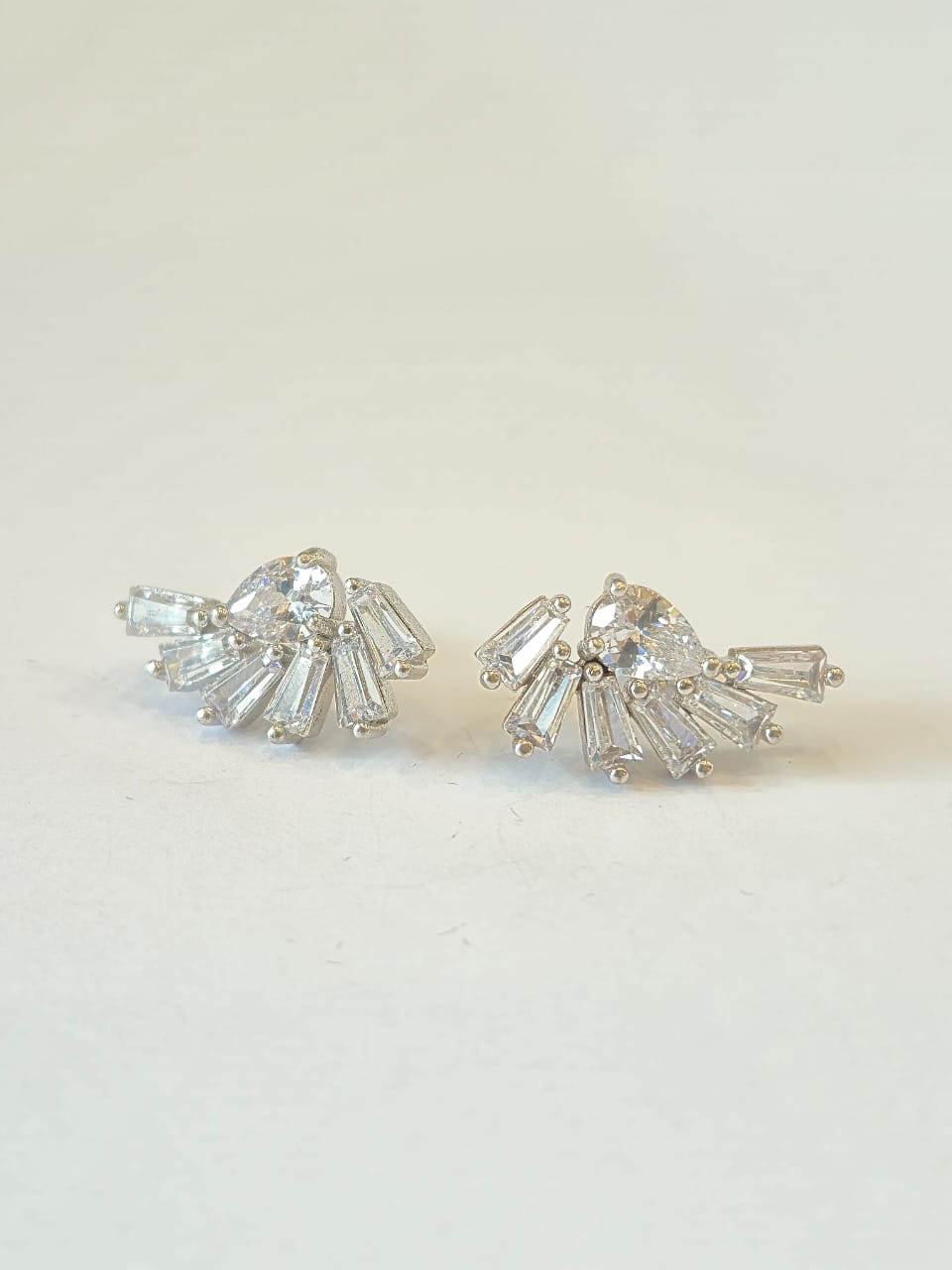Crystal Fan Stud Earrings