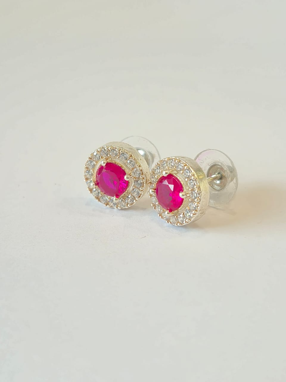 Elegant Ruby Stud Earrings