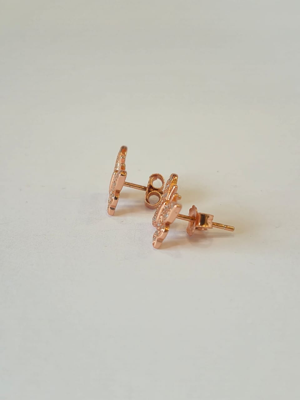 Rose Gold Butterfly Stud Earrings