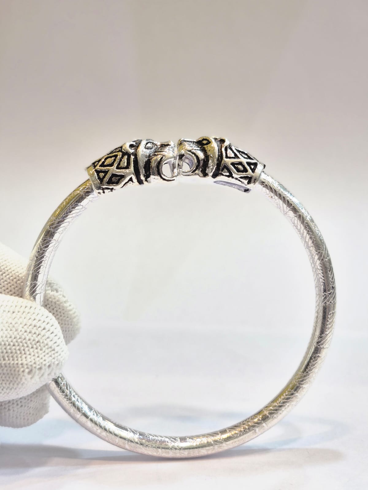 Silver Tiger Head kada