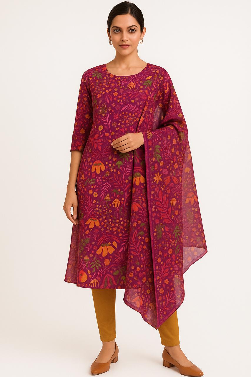 Floral Printed Kurta Set