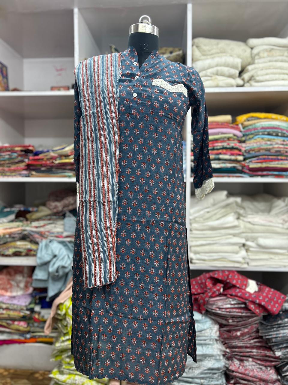 Cotton Printed Kurti Set