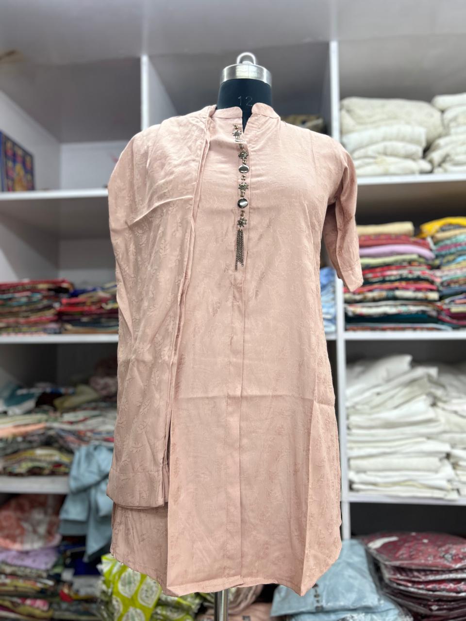 Peach Kurti Set
