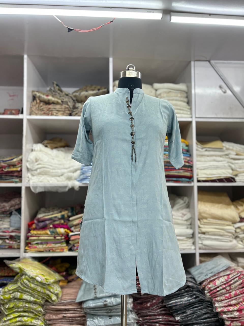 Light Blue Short Kurti