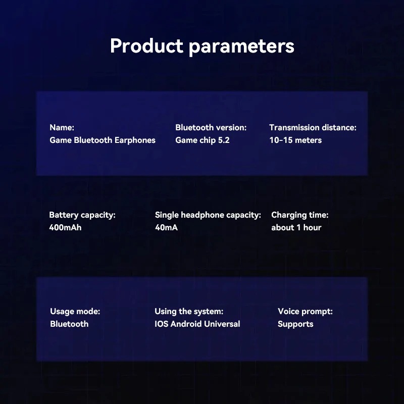 Bluetooth Gaming Headphones True Wireless Earbuds with Bluetooth 5.2