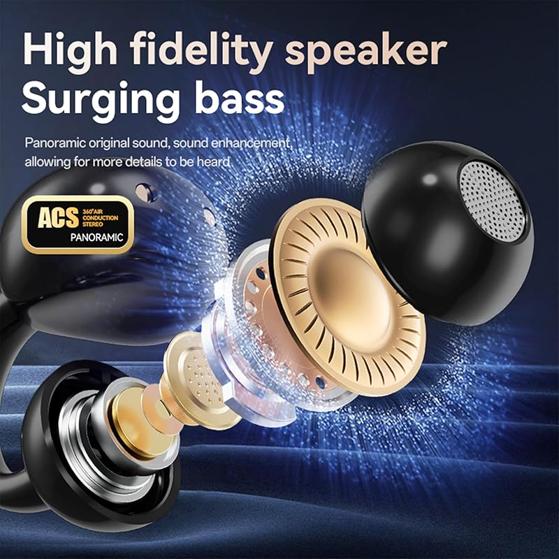 Open Ear Clip Headphones Wireless Earbuds Bluetooth 5.4